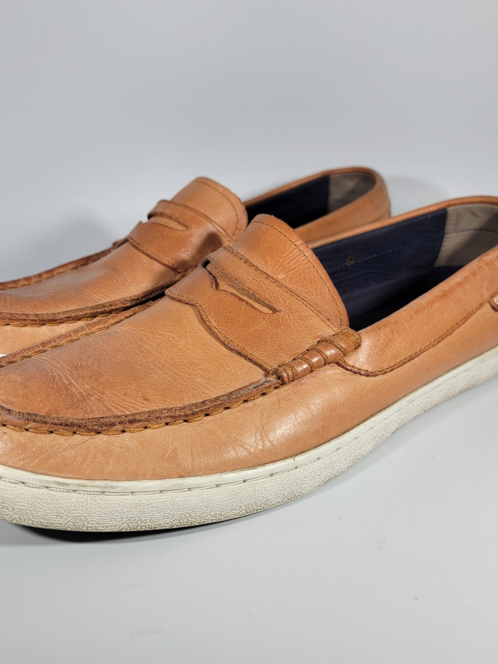 COLE HAAN GRAND OS Nantucket Men 9M Leather Loafer Shoes Tan Slip On
Leather up